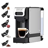 5 in 1 Espresso Single Serve Coffee Machine for Nespresso Original/Dolce Gusto/L’OR/Ground Capsule and ESE Coffee Pods,19Bar Multi-Capsule Coffee Machine ST-550 (ST-550-3)