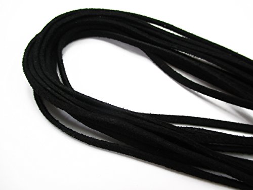 All In One 10Pcs Faux Leather Suede Cord Necklace With Lobster Clasp Extended Chain (25", Black) #TOP1