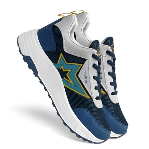 Image of BRUTON Striker-615 Men's Running Shoes | Lightweight Sports Shoes for Men | Comfortable Walking Jogging Gym Shoes | Breathable Lace-Up Training Footwear