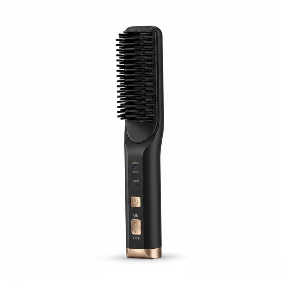 Cepillo caliente inalámbrico portátil para moldear cabello corto negro 6
