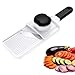 Ibergrif M526 Mandolinenschneider Handgerät, Gemüsehobel mit 1–4 mm einstellbarer Schnittstärke, Edelstahlklingen, Restehalter, Sicherheitsverriegelung, für Obst und Gemüse, kompakt & zeitsparend