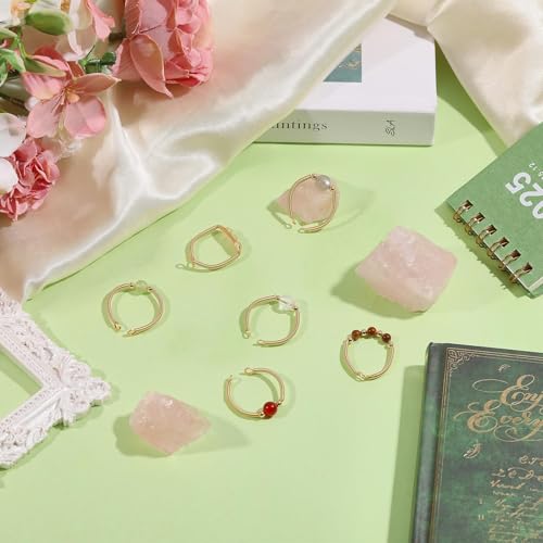 Bagues en pierre de lune et fil d'or : le coffret cadeau idéal de bijoux ajustables - 5