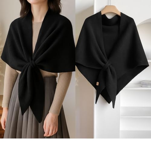 Womens Solid Color Scarf Knitted Pashmina Wraps Shawl Casual Soft Comfortable Sweater Shawl for Daily Wear2