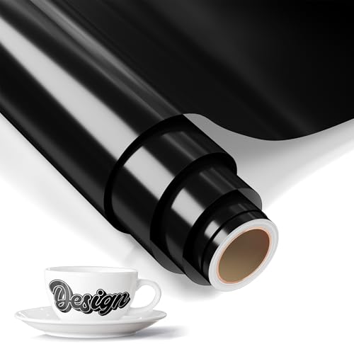 LIKCUT Vinylfolie Plotter Schwarz, 30,5cm x 183cm Selbstklebend Plotterfolie Vinyl für alle plottermaschine, Permanente Vinyl für Bastelprojekte, Schilder, Scrapbooking LIKCUT Vinylfolie Plotter Schwarz, 30,5cm x 183cm Selbstklebend Plotterfolie Vinyl für alle plottermaschine, Permanente Vinyl für Bastelprojekte, Schilder, Scrapbooking