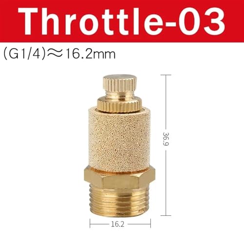 Silenciadores neumáticos Sll-03 de cobre con rosca para conector de aire 3