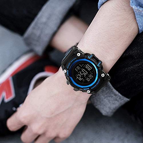 Gosasa Big Dial Digital Watch S Shock Men Military Army Watch Water Resistant Led Sports Watches (Large, Blue) #TOP2