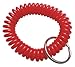 Wrist Coil Key Ring, Red, PK10