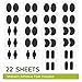 Bukihome Moleskin Adhesive Pads for Feet - Blister Prevention Tape - Moleskin Padding for Blisters, Shoes, Toes, Heel, Reduce Friction Pain - 22 Sheets of 4 Shapes (44 Pieces Total, Black)