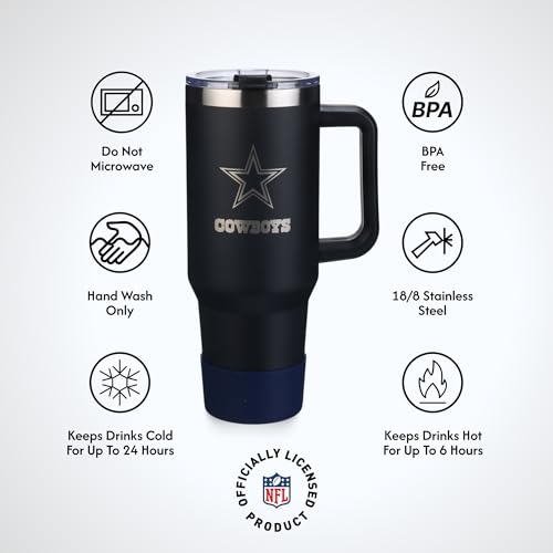 Image of The Memory Company Officially Licensed NFL - Dallas Cowboys 46oz Game Day Tumbler with Laser Engraved Team Logo