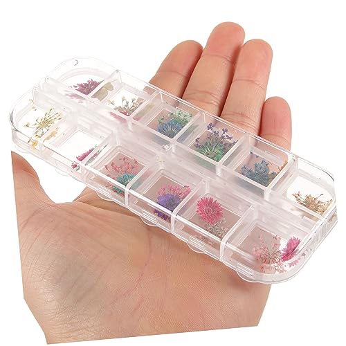 Kit de manualidades de resina epoxi con flores secas miniatura 6