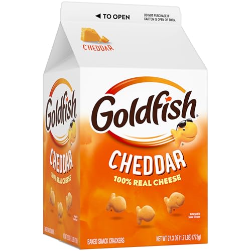 Goldfish Cheddar Cheese Crackers, 27.3 oz, Pack of 2 | Carton