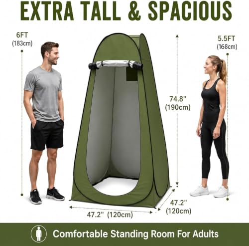 Privacy Shower Tent, 47.2" Wx74.8 H Pop up Portable Camping Tent miniatura 3