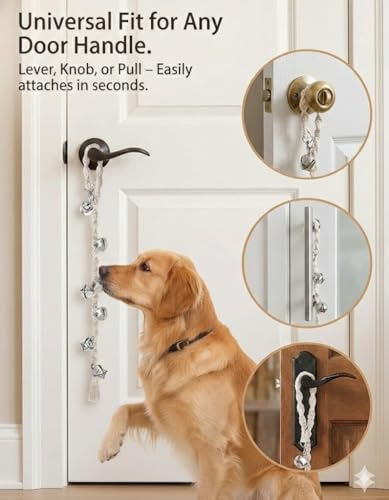Dog Bells to Go Outside, Potty Training Bell, Handmade, Adjustable | Handmade with Premium Yarn, Twisted Style, Clear Jingle, Dog Potty Bell, Dog Door Bell. - Image 7