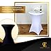 Luxury Collection Black Spandex Cocktail Table Cover - Fitted High Top Round Table Cloth - Round Tablecloth Covers for Bar Table Pub Table Round Kitchen Table High Top Table Bistro Table