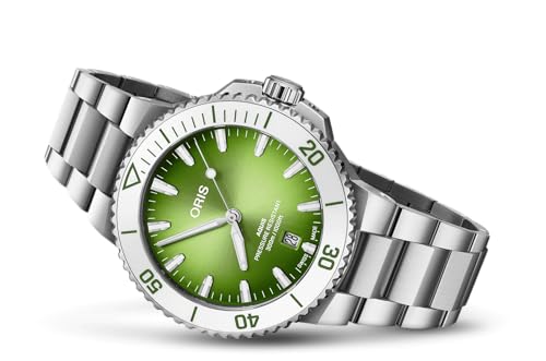 [�I���X] ORIS New�A�N�C�X�f�C�g 41.5mm AQUIS DATE �����Y �r���v �E�H�b�` �������� �_�C�o�[�Y �X�e�����X�X�e�B�[���u���X���b�g �O���[�������� �� 01 733 7787 4137-07 8 22 04PEB �������K�i