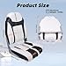 Qcunmag High Back Folding Boat Seats 2 Pack Clearance - Premium Bass/Jon/Pontoon Boat Chairs, Waterproof Swivel Fishing Boat Seat (White&Black)