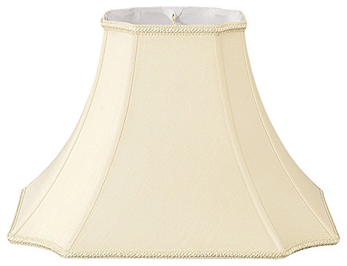 Image of Royal Designs Square Bell with Inverted Corners Designer Lamp Shade, Beige, 9 x 20 x 13.5