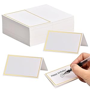 Pinsheng Tischkarten 100 Stück Platzkarten Namenskarten Blanko Tischkarten Platzkarten Geburtstag Namenskarten mit…