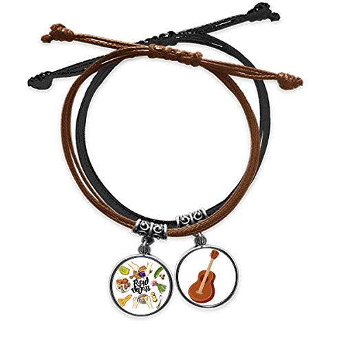 Pulsera de patata tomate vegana hortalizas cuero cuerda mano cadena