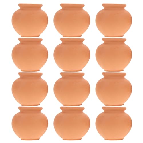 12 pots en terre cuite Anneome pour succulentes mini pot rond argile