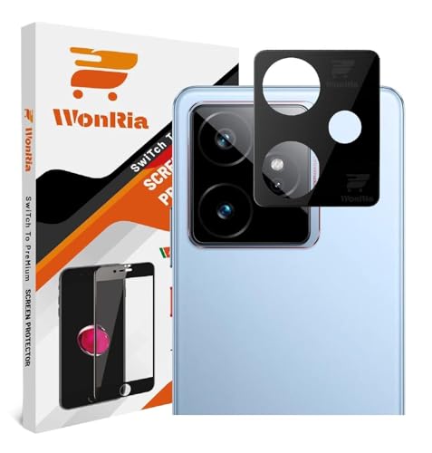 Image of WonRia Pack 1- Back Camera Glass Protector for Realme GT 7 5G Camera Lens Protector Guard [3D Premium] - Black