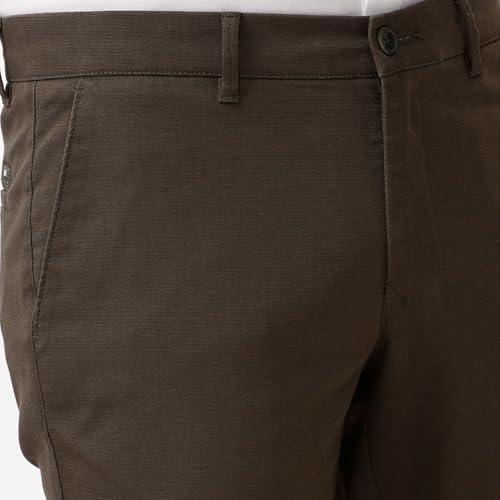 Image of BASICS Premium Cotton Stretch Formal Trousers for Men | Office Pants