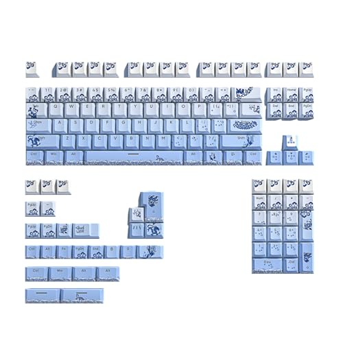 Touches de clavier mécanique Morain en PBT durable effet porcelaine