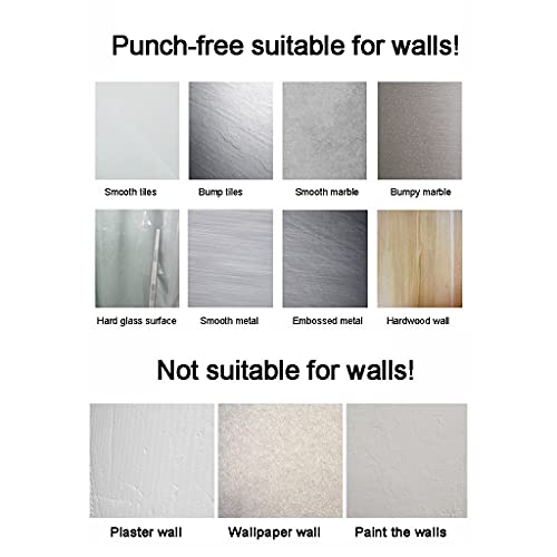 Estantes de baño sin clavos para evitar perforar azulejos de ducha 8
