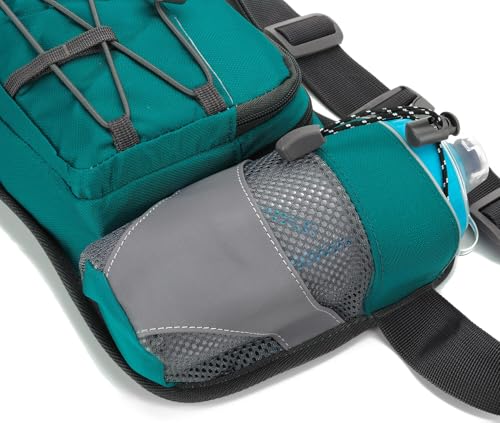 Waist Pack with Water Bottle Holder for Running Walking Hiking Fanny Pack Hydration Belt, Green, S