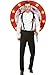 Smiffys Deluxe Knife Thrower Costume, Red & White with Shirt, Braces, Target Board & Hoop & Loop Fastener Knives, Circus Fancy Dress, Jester Dress Up Costumes
