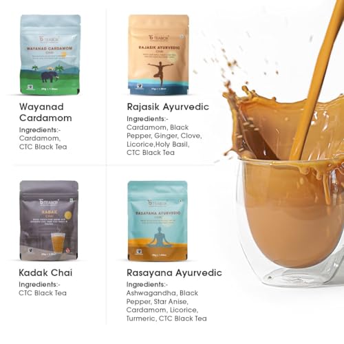 Teabox Authentic Indian Spiced Chai Trial Pack | 20 Unique Chai Blends × 30g | 600 g | No Artificial Flavors | Small-Batch Crafted