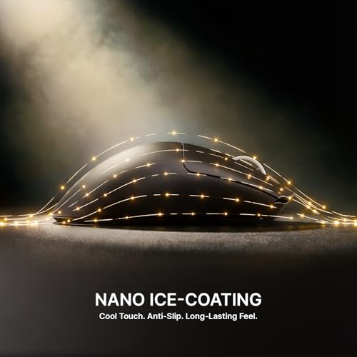 Image of ATTACK SHARK V8 8K Wireless Gaming Mouse Whit 42000 DPI-PAW3950 MAX Sensor-59g Lightweight-Nordic54L15 MCU-400h Battery Life, Triple Modes,Gaming Accessories for PC /Laptop /Mac (Black)