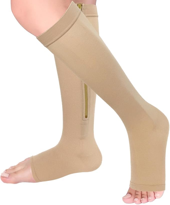 Medical Compression Stockings 20–30 mmHg (Class 2) with Zipper for Men ...