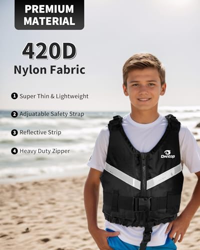 Image of Owntop Swim Jacket Kids Adults | Super-Thin & Lightweight | Comfortable Crotch Strap | Easy-to-spot Colors | Swimming Training, Kayak, Boating