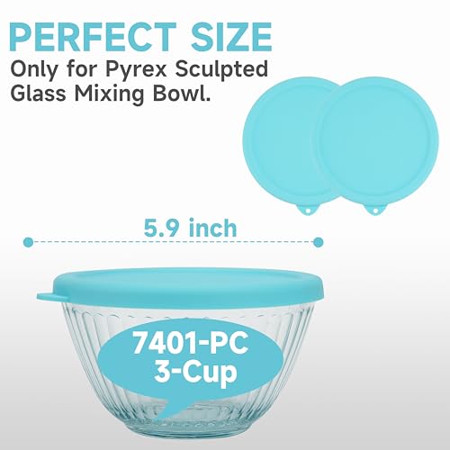 Tapas de Silicona 2 Pack para Bowls Pyrex 3-Cup miniatura 2