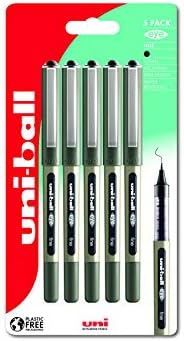 uni-ball UB-157 Eye Rollerball Pens. Premium Fine 0.7mm Ballpoint Tip for Super Smooth Handwriting, Drawing, Art, Crafts and Colouring. Fade and Water Resistant Liquid Uni Super Ink. 8 Pack Assorted