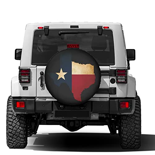 Image of American Texas State Spare Tire Cover Dust-Proof Wheel Tire Cover Fit Trailer, RV, SUV and Many Vehicle 14 Inch