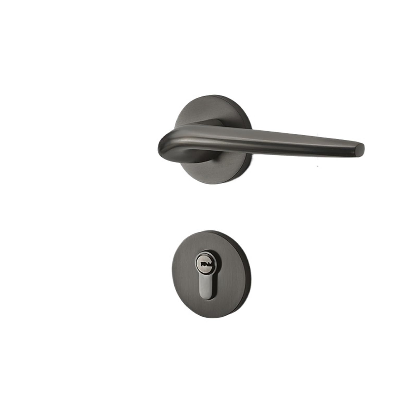 NYRXRYTCA Door Lock Indoor Bedroom Door Lock Modern Household Lock Magnetic Silent Door Handle Split Black Gray Wooden Door Lock(D silent 35-50mm)