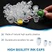 Emalla Tattoo Ink Cap Kit - 300Pcs Mixed Tattoo Ink Caps 100 Small 100 Medium 100 Large Tattoo Ink Cups Disposable Pigment Ink Cups Pigment Container Ink Caps for Tattoo Ink Tattoo Kit Tattoo Supplies