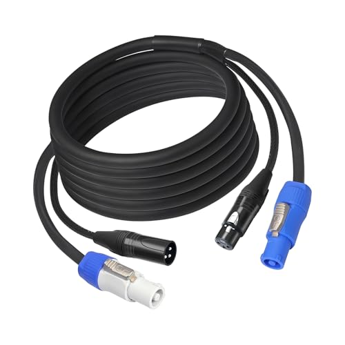 Duty Power Con XLR�P�[�u�� �R���T�[�g�X�e�[�W�z�� �R���T�[�g�C�x���g�p �d�C�M���Ɛ���M���̑g�ݍ��킹 �d���\���̑g�ݍ��킹