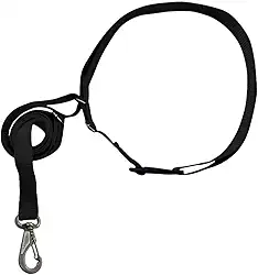 Guia Ajustável para Corrida e Passeio com Cachorro, Cinto de Cintura em Nylon, 70-120cm, Mãos Livres, com Mosquetão Resistente, Preto