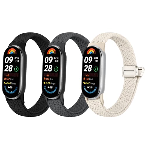 [Adepoy] �y3������z �R���p�`�u�� Xiaomi Smart Band 10/9/8 �����o���h mi band 10 �ւ��o���h mi strap 9/8 �����x���g�}�O�l�b�g �i�C���� �ȕ҂ݍ��� �f�� �������C �ϋv�� �e�͐� �L�k�� �y��
