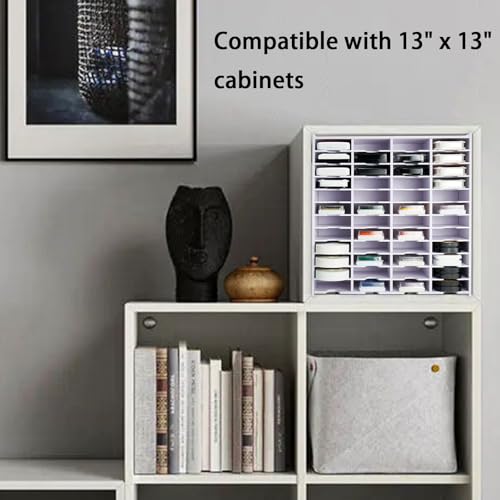 Image of Krafetto 48 Grids Ink Pad Storage Rack, Wall-mountable Stamp Pad Organizer Holder Compatible with Slim Ink Pads(Grid Size 3 inch W x 3.9 inch D x 0.9 inch H)