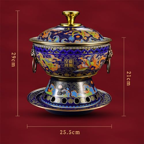 Olla caliente de cobre chino estilo tradicional para 2-3 personas miniatura 6