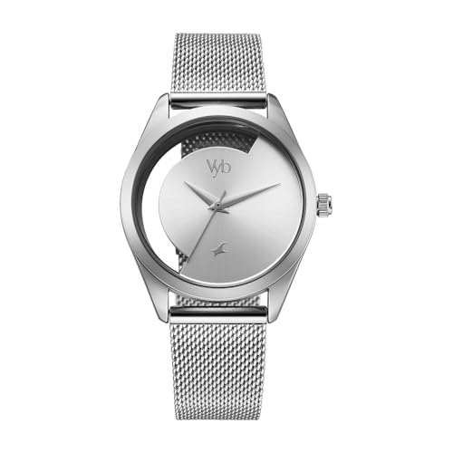 Fastrack Vyb Runway Quartz Analog Silver Dial Silver Stainless St...