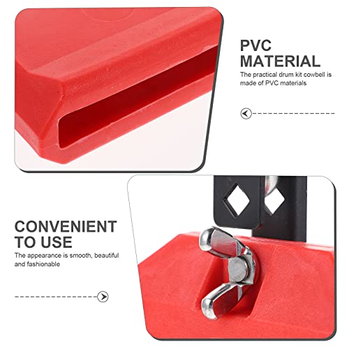 MILISTEN Kit de bateria de sino de vaca, instrumento de percussão pequeno acessório conjunto de bate