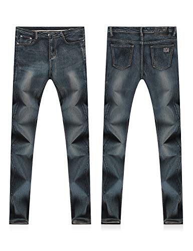 Demon&Hunter Men's Blue Skinny Fit Stretch Jeans S8L283