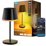Govee Tischlampe Kabellos Akku, RGBICWW Tischleuchte Kompatibel mit Matter Alexa, 500lm Nachttischlampe Dimmbar mit 4800mAh Wiederaufladbar, 64 Szenen, 2700K-6500K für Wohzimmer Esszimmer Schalfzimmer