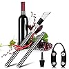 5-in-1 Weinkühlstab | Weinkühler mit Ausgießer | Innovativer Weinkühler inkl. Ausgießer | Weinkühler Stab aus Edelstahl Wine Geschenk für Männer Frauen | Premium Flaschenkühler