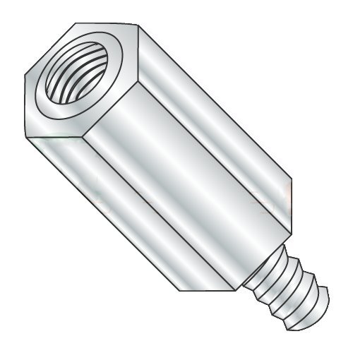 1/4" OD Hex Standoffs (Male-Female) / 6-32 x 5/16" / Aluminum/Outer Diameter: 1/4" / Thread Size: 6-32 / Length: 5/16" (Carton: 1,000 pcs)